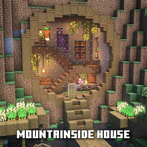 cliff houses minecraft|minecraft house ideas inside mountains.